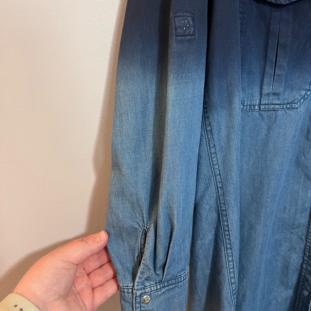 Woman’s Buddy Basics Denim Snap Front Dress Size S - Picture 7 of 7
